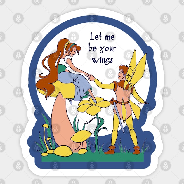 Let me be your wings Sticker by EagleFlyFree